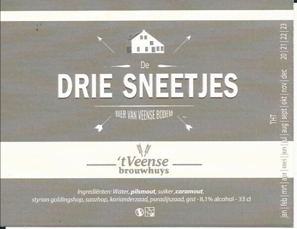 't Veense Brouwhuys Drie Sneetjes