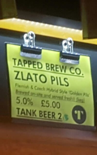 Tapped Leeds Zlato Pils