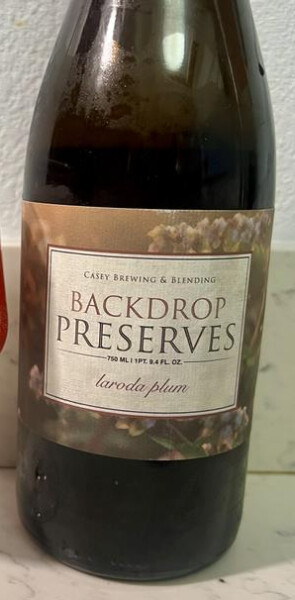 Casey Brewing & Blending Backdrop Preserves: Laroda Plums