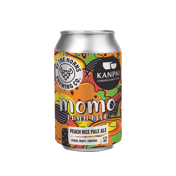 By The Horns Brewing Co. Momo Peach Beer