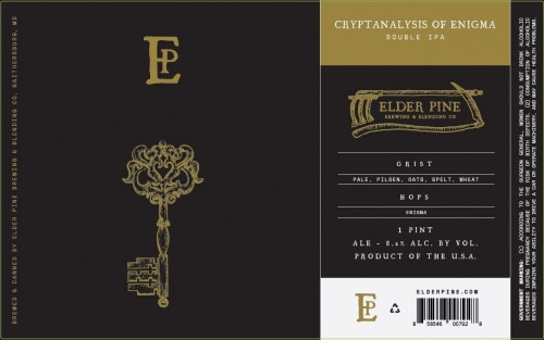 Elder Pine Brewing & Blending Cryptanalysis of Enigma