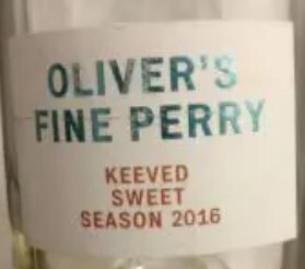 Oliver's Cider Fine Perry - Keeved Sweet Season 2016