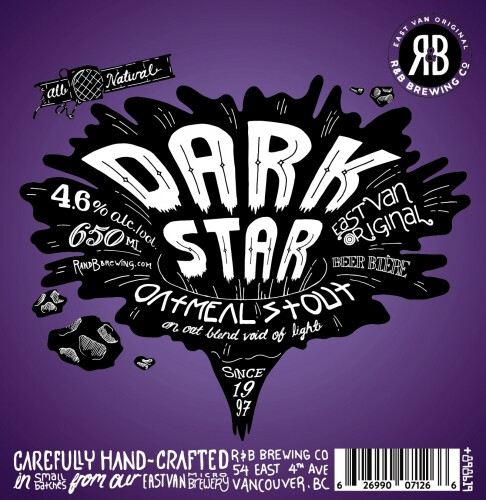 R & B Brewing Company Dark Star Oatmeal Stout