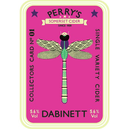 Perry's Cider Collectors Card #01 Dabinett (Bottle)