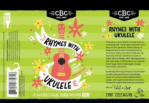 Cambridge Brewing Company Rhymes with Ukulele