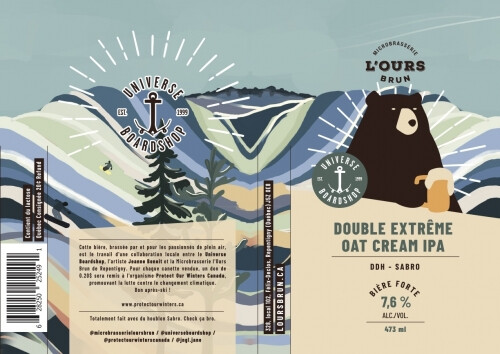 Microbrasserie L'Ours Brun Double Extreme Oat Cream IPA (DDH - Sabro)