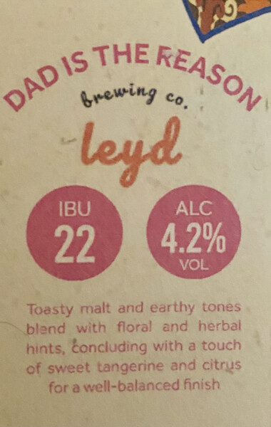 Leyd Dad is the Reason Amber Lager