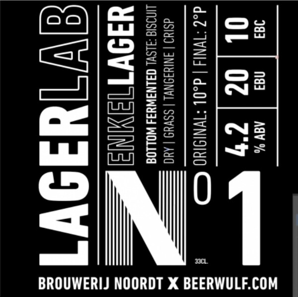 Brouwerij Noordt Lager Lab N° 1 Enkel