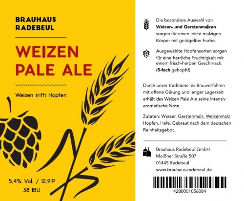 Brauhaus Radebeul (Kötzsch) Weizen Pale Ale
