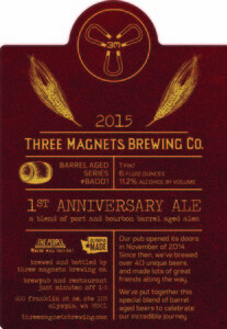 Three Magnets Brewing 1st Anniversary Ale