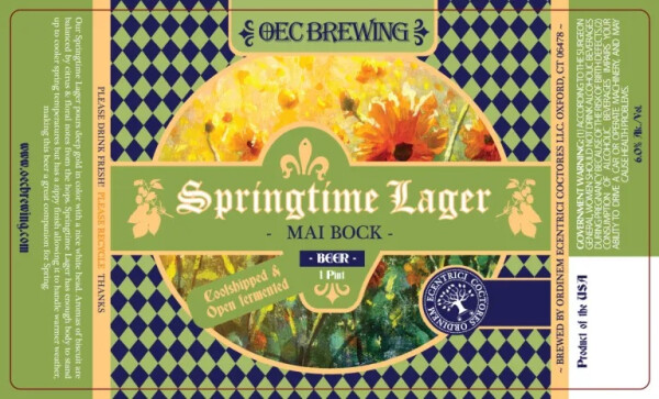 OEC Brewing (Ordinem Ecentrici Coctores) Springtime Lager