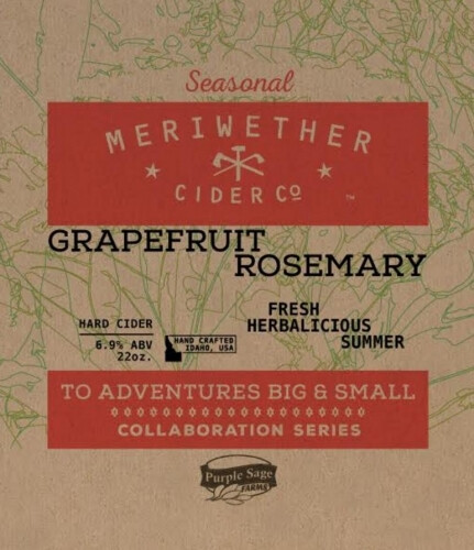 Meriwether Cider Company Grapefruit Rosemary