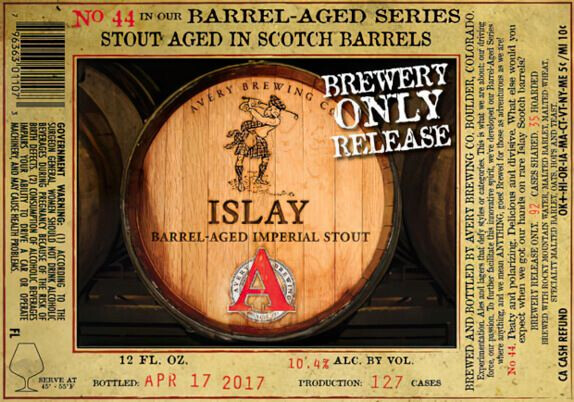 Avery Brewing Company Barrel-Aged Series 44 - Islay