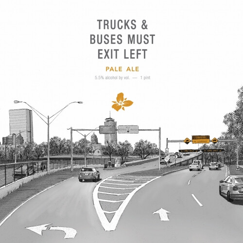 Trillium Brewing Company Trucks & Buses Must Exit Left