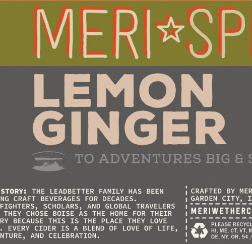 Meriwether Cider Company Meri Spritzer - Lemon Ginger