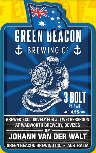 J D Wetherspoon 3 Bolt Pale Ale