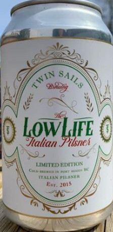 Twin Sails Brewing Low Life Italian Pilsner