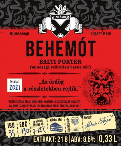 Szent András Sörfőzde Behemót (2021)