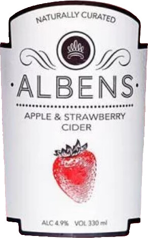 Albens Cider Factory Apple Strawberry Cider