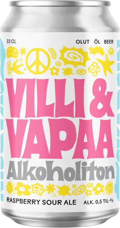 Fiskarsin Panimo Villi & vapaa alkoholiton Raspberry Sour