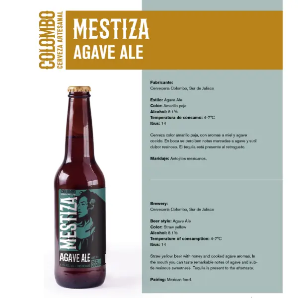 Cerveza Colombo Mestiza Agave Ale