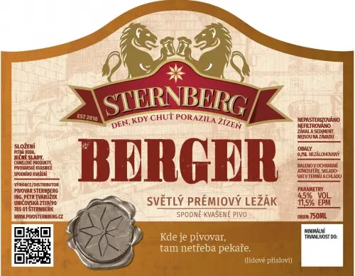 Pivovar Sternberg Berger 11º