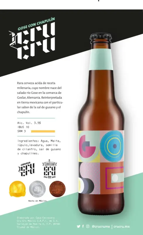 Casa Cervecera Cru Cru Gose con Chapulines