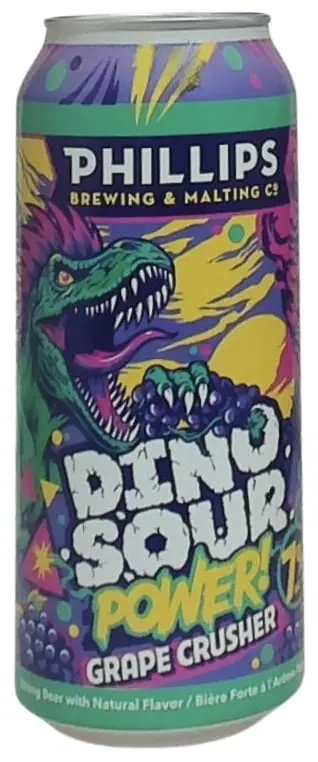 Phillips Brewing and Malting Co. Dinosour Power! Grape Crusher