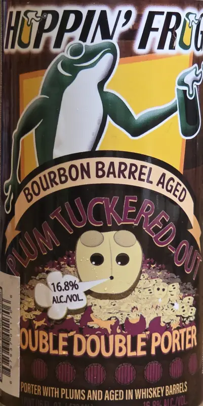 Hoppin' Frog Brewery Plum Tuckered-Out Double Double Porter - Bourbon Barrel Aged