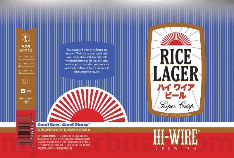 Hi-Wire Brewing Rice Lager