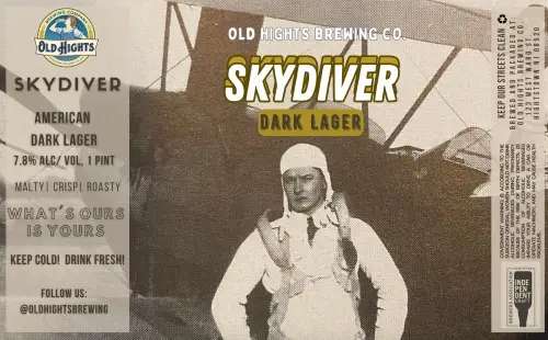 Old Hights Brewing Company Skydiver