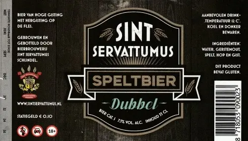 Bierbrouwerij Sint Servattumus Speltbier Dubbel