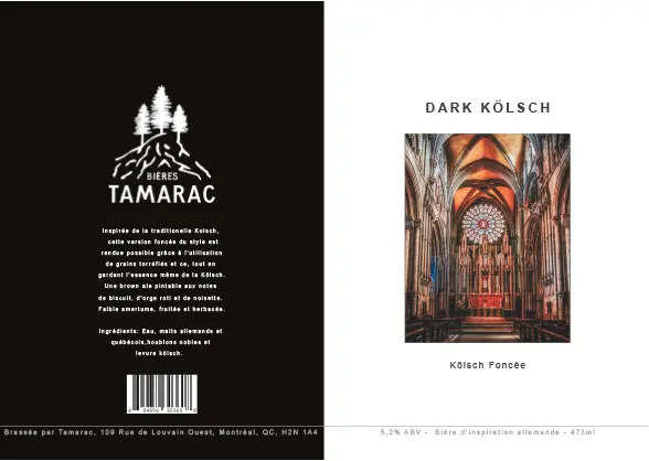 Bières Tamarac Dark Kölsch