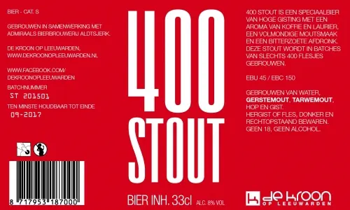 De Kroon Op Leeuwarden 400 Stout