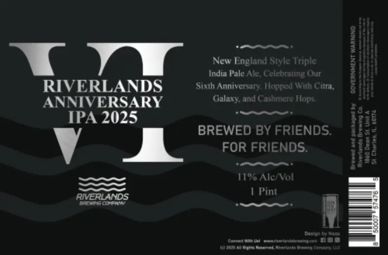 Riverlands Brewing Company Anniversary IPA (2025)