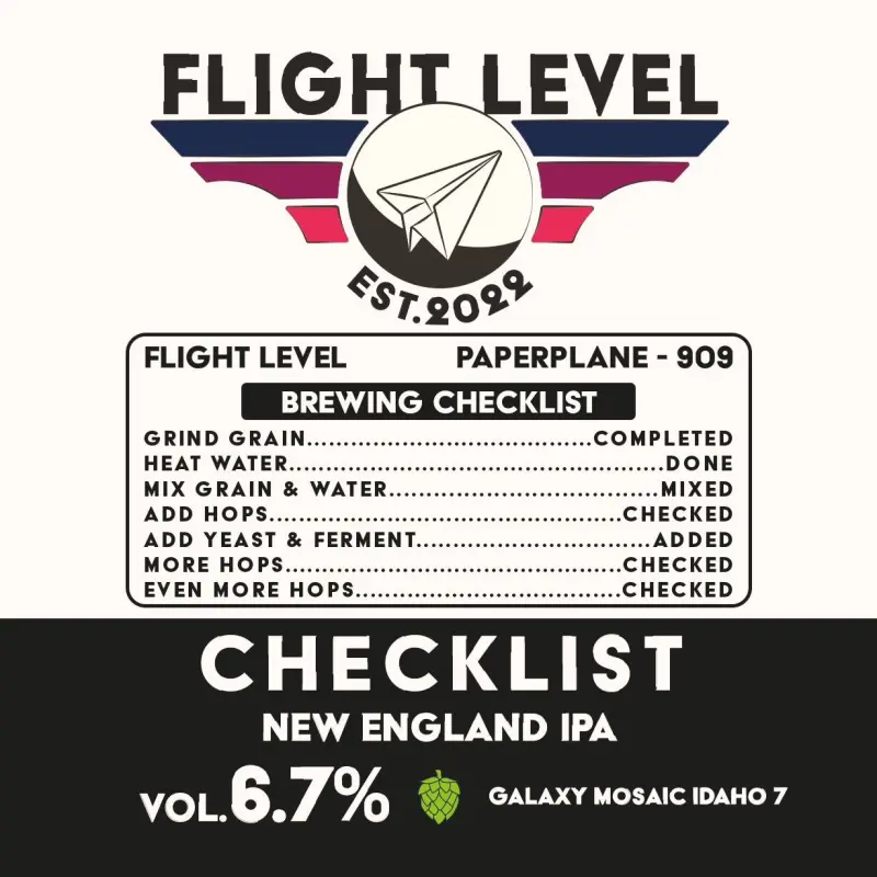 Flight Level Brewing Checklist