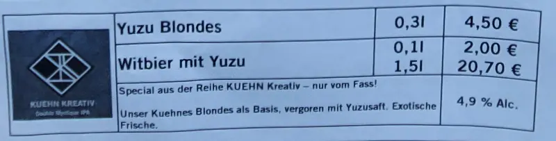 Kuehn Kunz Rosen Yuzu Blondes