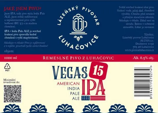 Lázeňský pivovar Luhačovice Vegas IPA