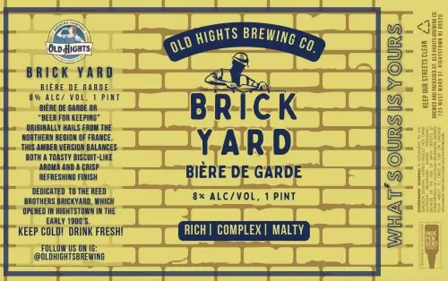 Old Hights Brewing Company Brickyard Biere De Garde