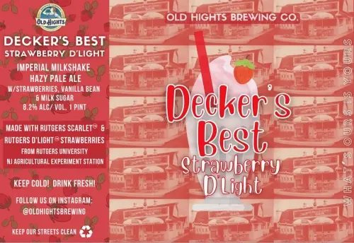 Old Hights Brewing Company Decker's Best Strawberry D'Light