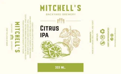Mitchell's Backyard Brewery Citrus IPA