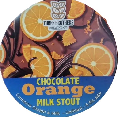 Three Brothers Brewing Co. Chocolate Orange Milk Stout
