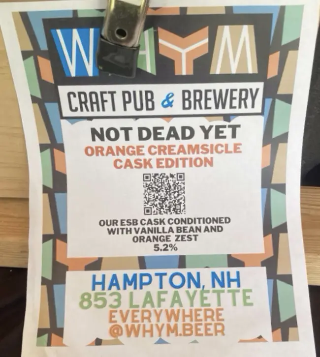 WHYM Craft Pub & Brewery Not Dead Yet - Orange Creamsicle Cask