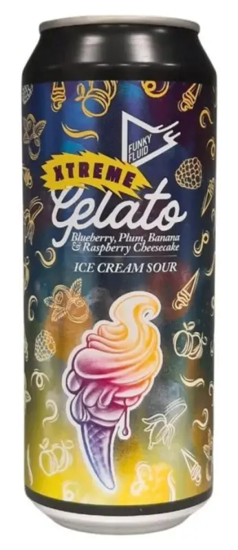 Funky Fluid Gelato XTREME: Blueberry, Plum, Banana & Raspberry Cheesecake