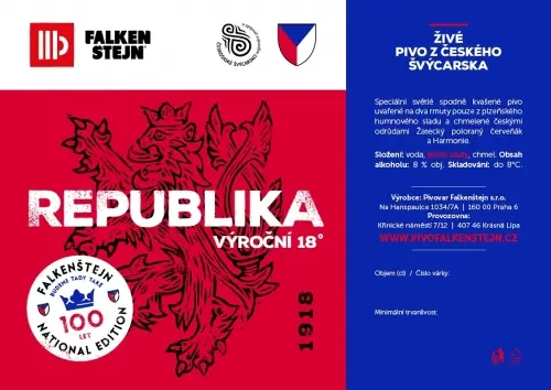 Pivovar Falkenštejn Republika Výroční 18°