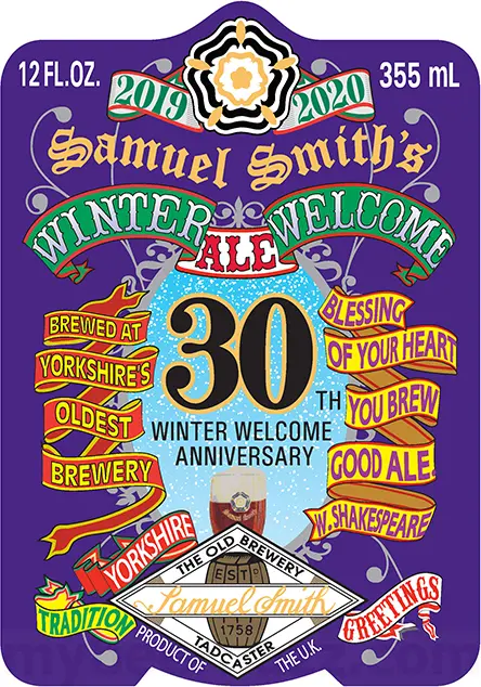 Samuel Smith Winter Welcome Ale 2019-2020