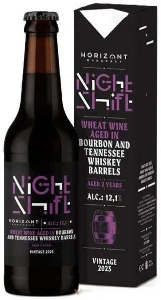Horizont Brewing Night Shift (2023 Wheat Wine Aged In Bourbon And Tennessee Whiskey Barrels - Aged 2 Years)