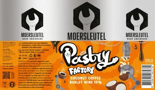 Moersleutel Craft Brewery Pastry Factory - Coconut Coffee Barley Wine