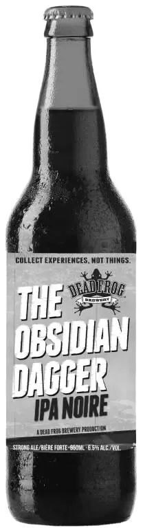 Dead Frog Brewery The Obsidian Dagger IPA Noire