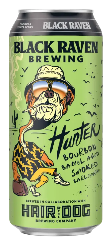 Black Raven Brewing Hunter Bourbon Barrel Aged Smoked Barleywine Ale